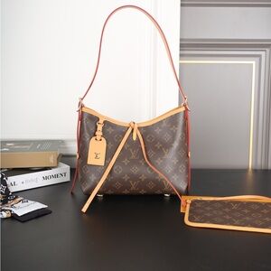 Louis Vuitton Monogram Shoulder Bag in Brown and Tan